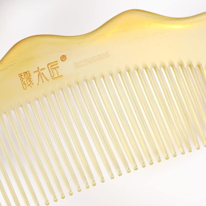 TAN MUJIANG White Horn Hair Comb KCBJ0606