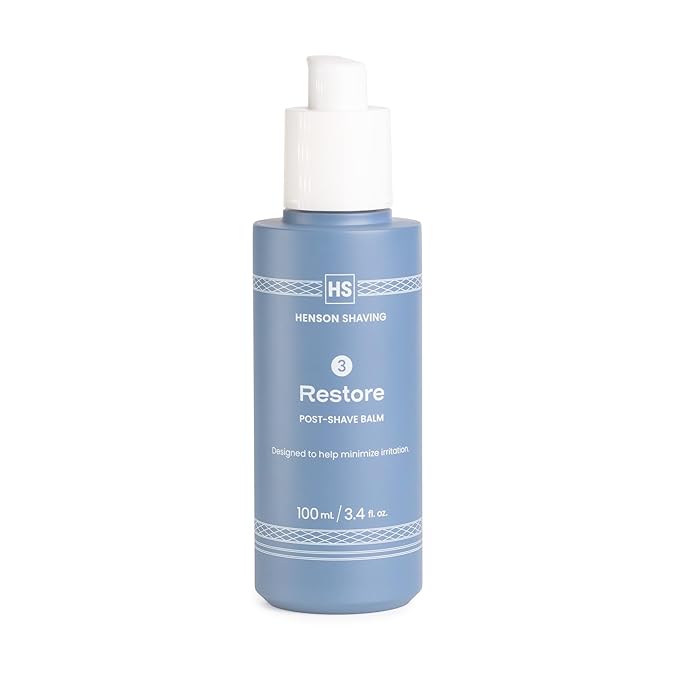 Henson Shaving Restore Post-Shave Balm – Barber Formulated - Lightweight, Fast Absorbing Post Shaving Balm to Soothe & Hydrate Skin After Shaving 3.4oz – Calms Irritation for a Smooth Finish