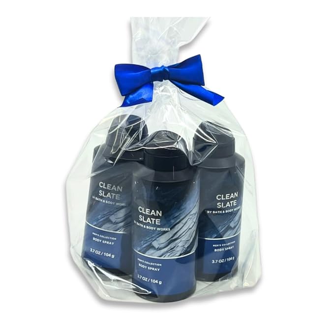 Bath & Body Works Clean Slate Body Spray - Gift Pack for Holiday - Pack of 3