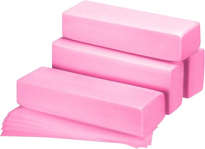 Maitys Wax Strips, 400 Pieces Non Woven Hair Removal Wax Facial and Body Waxing Strips Bikini Wax Strip Paper for Women and Men (Pink)