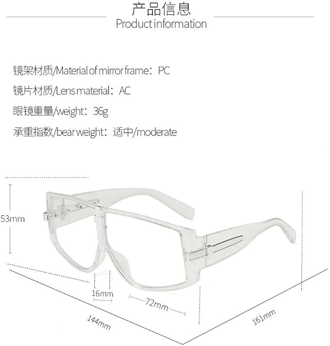 Full-enclosed wide-rim sunglasses new punk style hip-hop glasses men's UV protection sunglasses