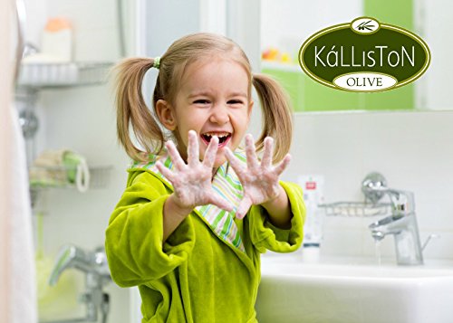 Kalliston, Aloe Extract Herbal Soap Bar, Greek Olive Oil, Hydrating and Moisturising, All Skin Types, Pack of 3 and 1 Soap Dish