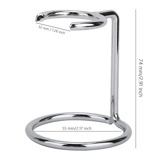 Shaving Brush Stand, Shave Brush Stand, Shaving Stand Artistic Lightweight Stainless Steel Silver Shaving Brush Holder Safety Brush Kit Suitable for Men