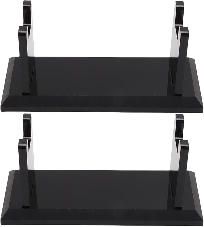 Acrylic Razors Stand Holder, Sturdy Shaving Brush Storage Bracket Countertop Organizer for Bathroom Kitchen Office Desk 10 X 4 X 4.5cm (Black)