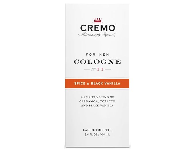 Cremo Astonishingly Superior Cologne for Men No. 11, Spice & Black Vanilla, 3.4 fl oz (Pack of 2)