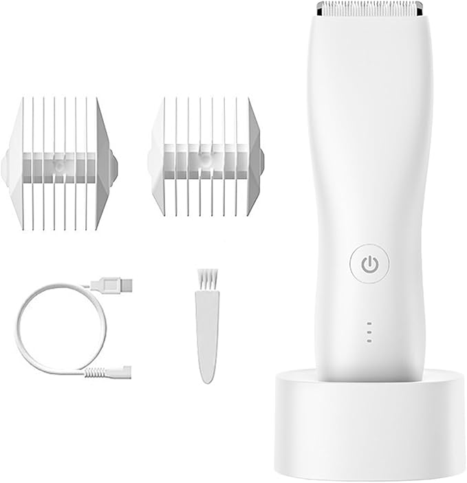 Electric Groin & Body Hair Trimmer for Men Waterproof Pubic Hair Trimmer for Men Rechargeable Groomer Trimmer Shaver