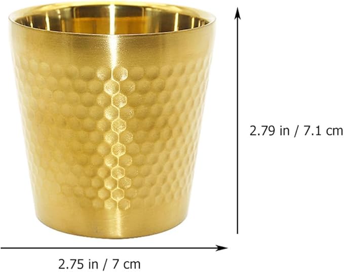 Beaupretty Stainless Steel Shaving Soap Bowl for Men, 304 Sturdy Razor Bowl with Foam Lather Mixing, Gold Shaving Cup Suitable for Daily Beard Grooming and Barber Use