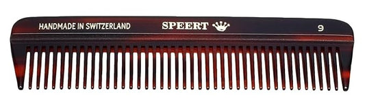 #9 Handmade Wide Tooth Comb Tortoise Havana Acetate Thick Coarse Curly Detangling Parting Grooming Teasing Hair Styling Hairdresser Barber Hairdressing Wet Dry Pocket Travel Women Men Kids