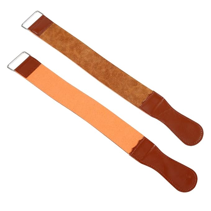 18.5 * 2 * 0.2inch Leather Strop for Knife Sharpening, Knife Strop, Stropping Leather, with Swivel Hanging Tab and Leather Handle Straight Cowhide Manual Strap