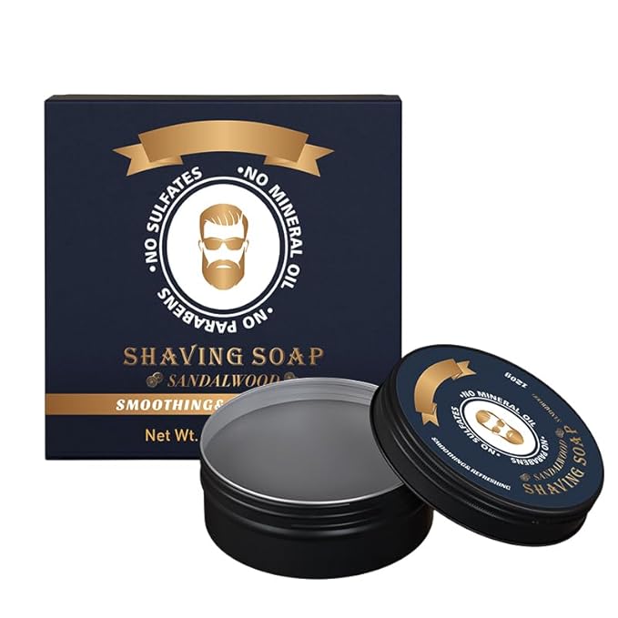 Shaving Soap for Men, Hydrating Shave Soap, Shave Bar for Soft, Smooth Skin, Sandalwood