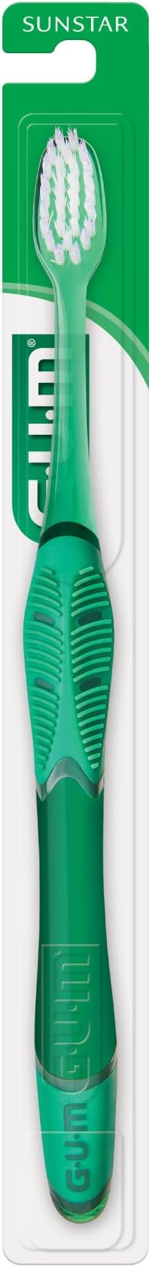 GUM Technique Deep Clean Toothbrush - Compact Soft - Soft Toothbrushes for Adults with Sensitive Gums - Extra Fine Bristles, 1ct (12pk)