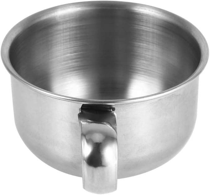 Asixx Soap Bowl, Shaving Bowl, Stainless Steel Shaving Bowl Shaving Soap Mug Shaving Bowl Cup Cleansing Foam Tool for Shaving Cream, Soap or Brush