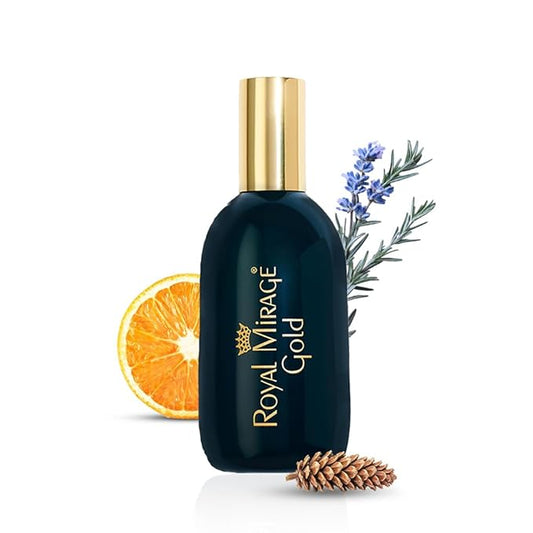 Royal Mirage Gold Eau de Cologne - Premium Citrus & Amber Fragrance Spray - 120ml (4 oz) Long-Lasting EDC - Authentic Heritage Scent