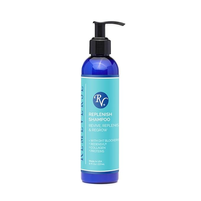 RemeVerse Replenishing Shampoo - Cleanses Scalp & Fortifies Follicle Strand with Redensyl, Infused with Biotin for Thinning Hair and Protein for Smooth Follicle Strand - Citrus Scent Shampoo 8 Fl Oz
