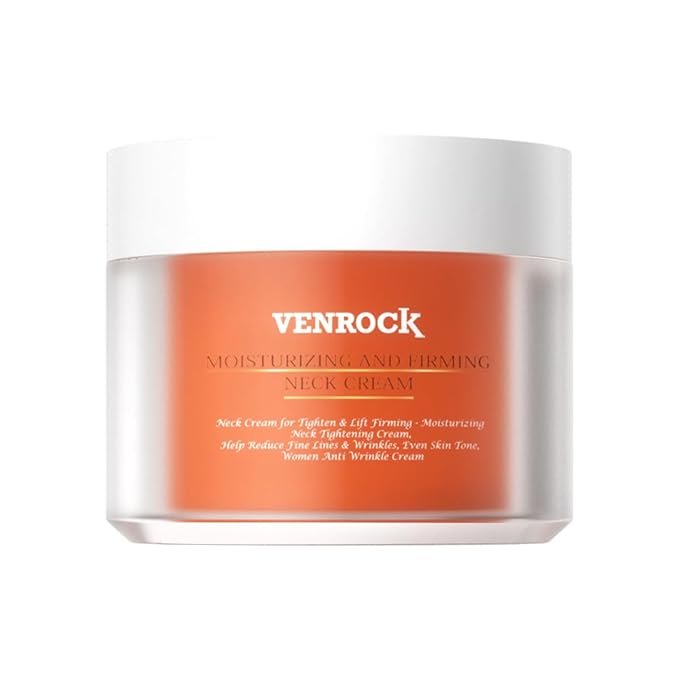 VENROCK Anti-Aging Neck Cream with Niacinamide & Hyaluronic Acid – Firming, Brightening Formula for Women and Men to Smooth Crepey Skin and Improve Neck Texture, 1.76 Oz