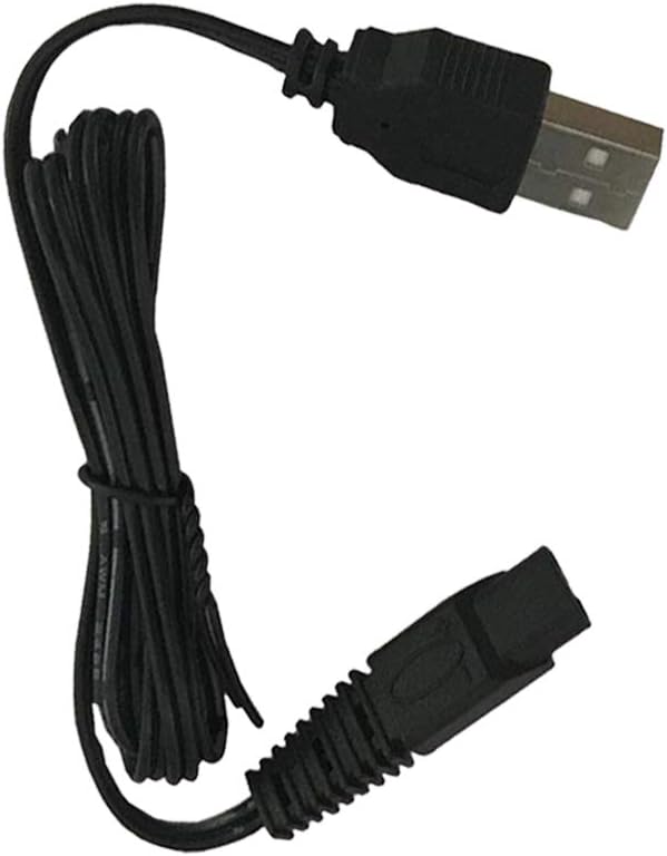 INVODA Shaver Head Replacement Charger and Brush for Electric Solo Shaver Cleaning Bursh USB Data Cable Power Trimmer Solo Head Replacement Charge Line (1Shaver Head & Cord&Brush)