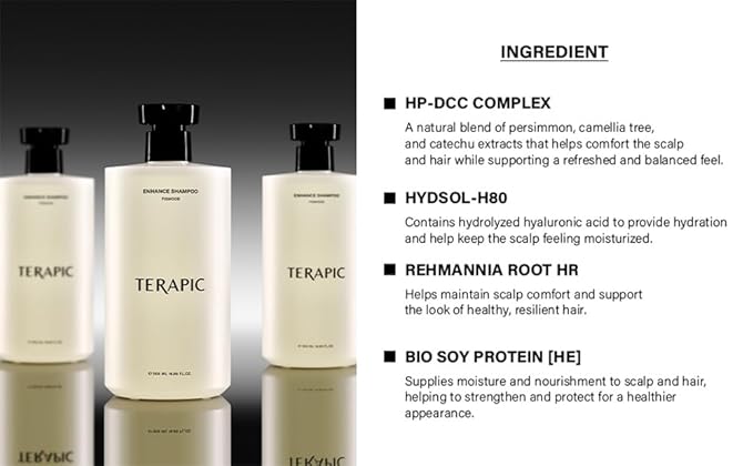 Enhance Hair Loss Shampoo | Hair Thickening & Thinning Hair Care | Low pH Scalp Cleanser with Panthenol, Salicylic Acid & Menthol | Korean Anti Hair Loss Shampoo (16.90 Fl Oz / 500mL)