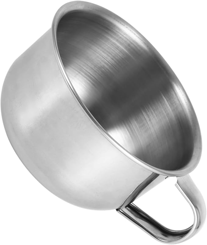 Dioche Stainless Steel Shaving Soap Bowl, Shaving Mug for Shave Cream and Soap, Metal Shaving Soap Mug Bowl Cup Shaver Cleansing Foam Tool For Man