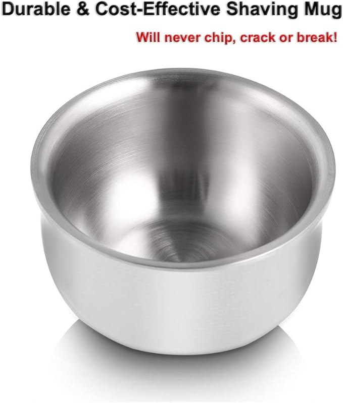 Cumberbatch Stainless Steel Shaving Bowl For Men, Men's Shaving Soap Bowl