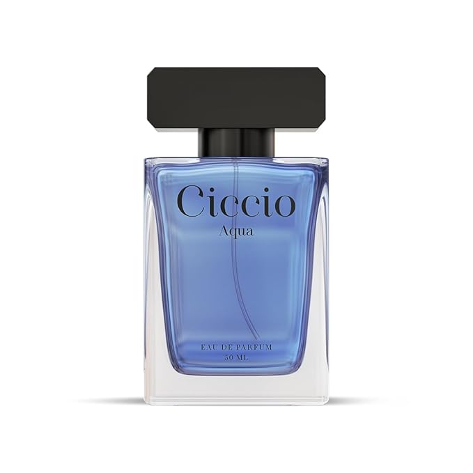 CICCIO Aqua Eau De Parfum for Men, Long Lasting Luxury Fragrance with Bergamot, Lemon, Mandarin & Lavender, Fresh Summer Scent, Daily Wear Perfume, 50ml