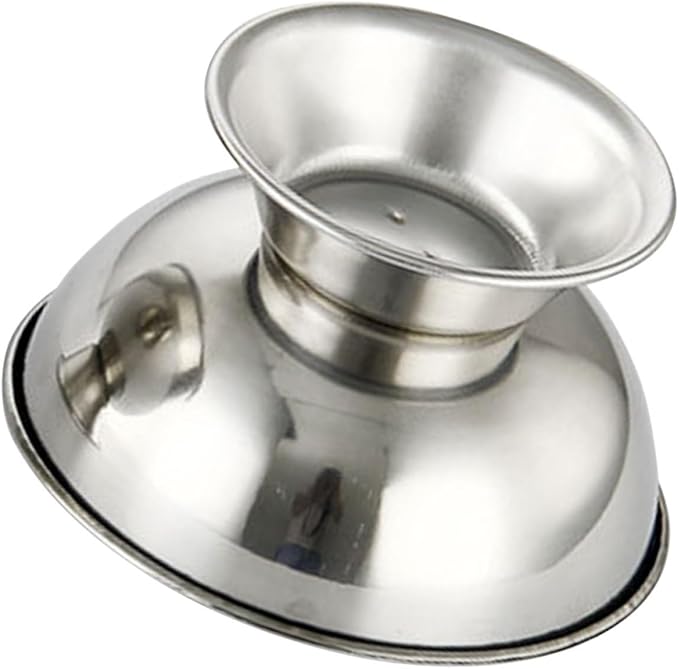 PRETYZOOM Reusable Stainless Steel Shaving Mug with Footed Shave Bowl 11cm Large Shaving Soap Bowl for Men Household Supplies