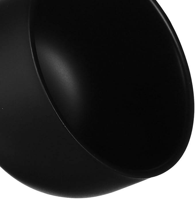 Black Stainless Steel Shaving Soap Bowl with Lid, Small Metal Shave Mug for Men’s Shaving Brush and Cream Warmer, Sturdy Black Shave Accessories for Bathroom Use