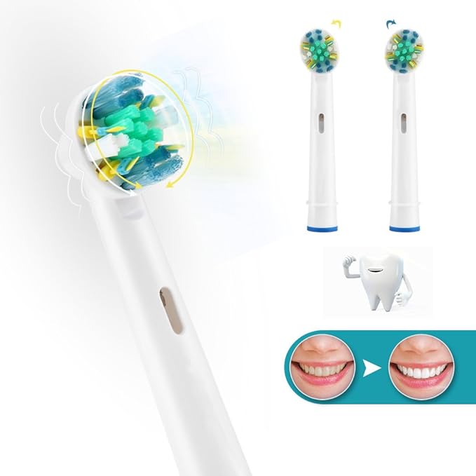 Toothbrush Replacement Heads Refill for Oral Electric Toothbrush Pro 1000 Pro 3000 Pro 5000 Pro 7000 Vitality Floss Action,8 Count with Covers