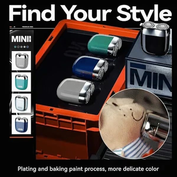 mini Double Head Electric Shave,USB Mini Portable Razor, Rechargeable Waterproof Compact Shave (Green)