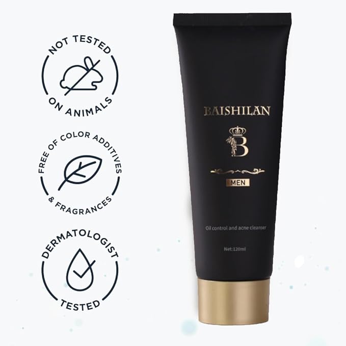 Daily Energizing Facial Cleanser - Deeply cleanses, Oil control，restores dry,Men's only，tired skin, Suitable for all skin types