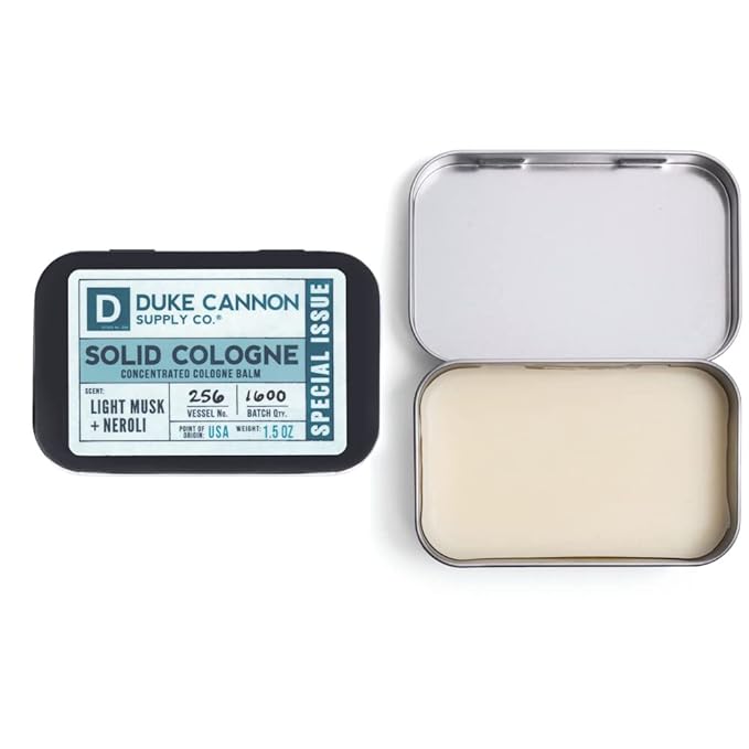 Duke Cannon Supply Co. Solid Cologne - Men's Concentrated Balm, 1.5 oz. (Light Musk + Neroli)