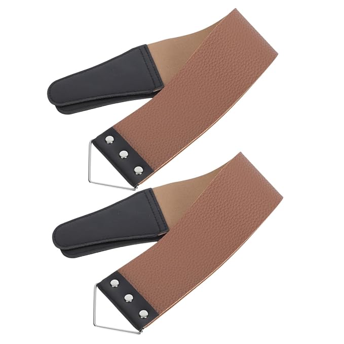 Angoily 4pcs Dual-sided Strop Sharpening Strap Shaving Tool for Manual Maintenance and Convenient Wall Hanging