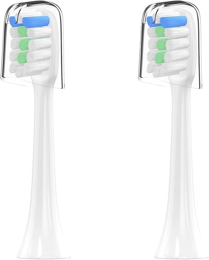 Ultrasonic Electric Toothbrush,Compatible for Home,Daily Cleaning Soft Bristles(2pas White)