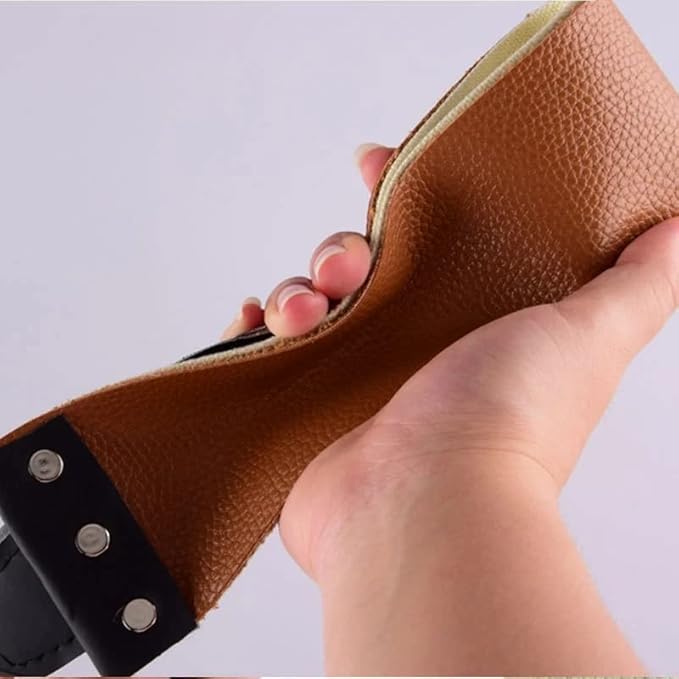 2 Pack Straight Razor Strop Leather Sharpening Strap Sharp Edge Blade Sharpener Strops for Barber Straight Edge Razors Shaving Knife Folding Knife Pocket Knives Starter Beginners