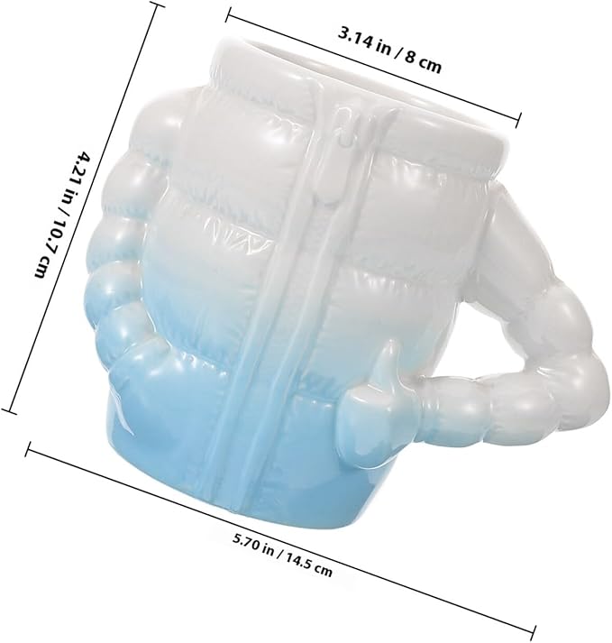 PRETYZOOM Ceramic Shaving Soap Bowl for Men, Blue Porcelain Shave Cup with Quick Lather Design, Sturdy Shaving Mug Suitable for Home and Travel Use