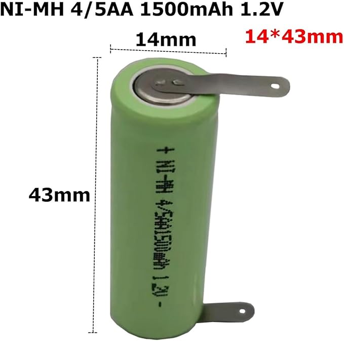 1500mAh Ni-MH 4/5AA Battery .Compatible WithBraun Oral B 3728 3754 3756 Electric Toothbrush