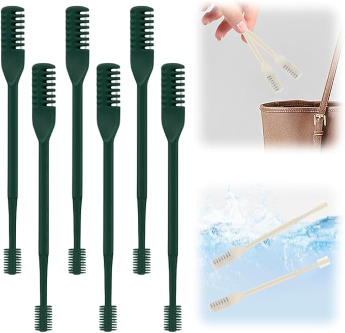 Nasal Hair Cutter, 2025 New Portable Manual Nose Hair Knife, Nasal Hair Trimmer for Men Women, 360 Rotating Nose Hair Removal Tool Travel Essential Halloween Christmas Gifts (Dark Green, 6 Pcs)
