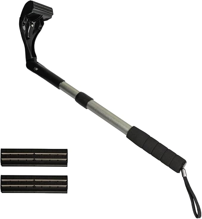 EASACE Back Hair Shaver for Men, DIY Body Grooming, Safety Blade, Extension Handle, Wet & Dry Use