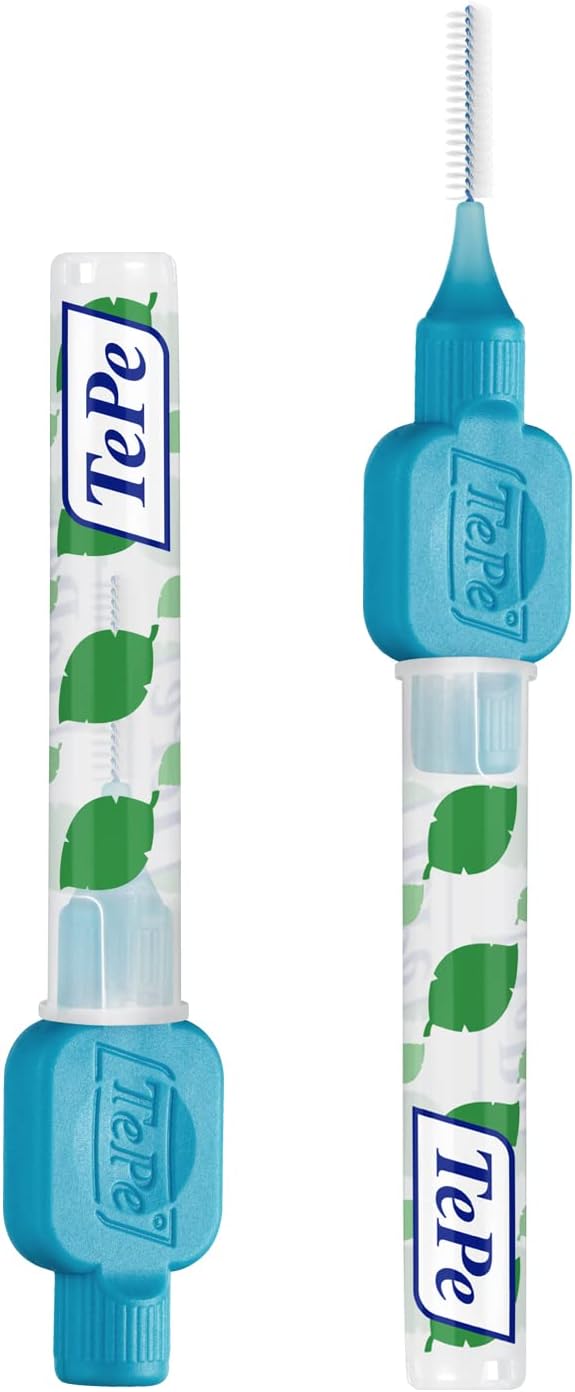 TePe Interdental Brush Original, Soft Dental Brush for Teeth Cleaning, Pack of 6, 0.6 mm, Medium Gaps, Blue, Size 3
