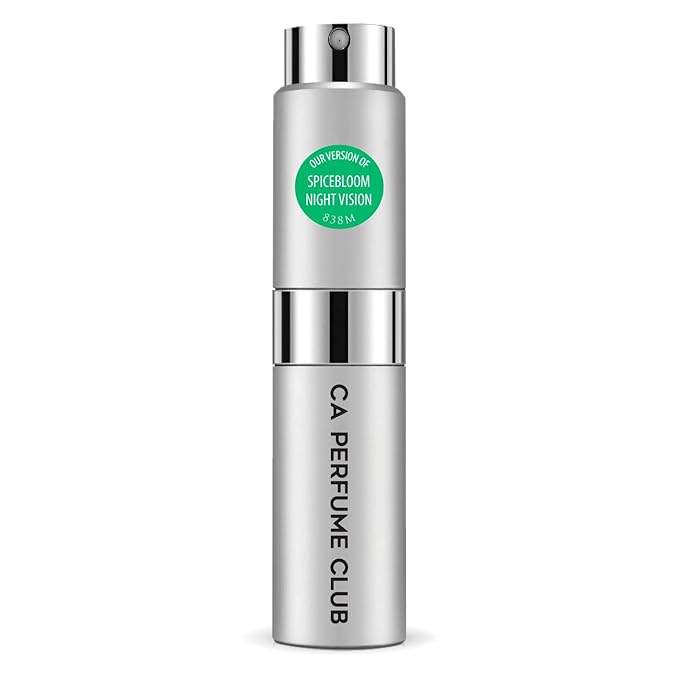 CA Perfume Impression of Spicebloom Night Vision for Men Amber Fougere Scent Long Lasting Cologne for Men Eau De Parfum Travel Size Refillable Atomizer Spray 0.27 Fl Oz 8ml