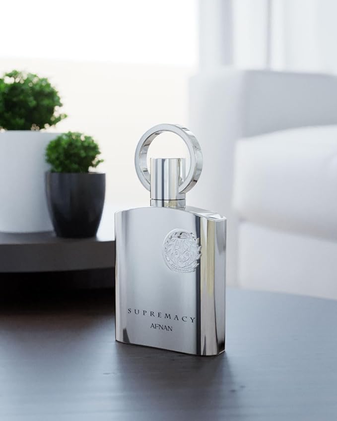Afnan Supremacy Silver Eau de Parfum for Men, 3.4 Fl. Oz