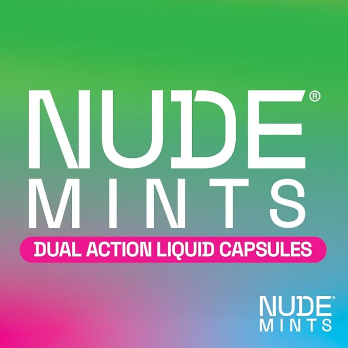 NUDE MINTS | Dual Action Liquid Capsules | Mouth Watering Mint - Lasts 3X Longer - 3X Stronger - Extreme Bad Breath Treatment For Adults - Sugar Free, 0 Calorie - All Flavors - 5 Pack - 150 Capsules