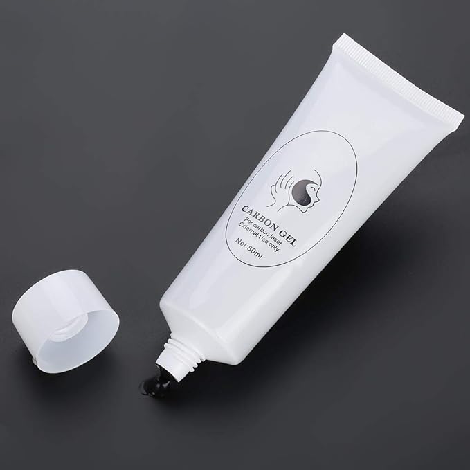 80ml Carbon Creme Gel, Peeling Facial Cream for Blackhead Removal & Skin Rejuvenation with Light Machine for Laser Skin Treatment & Deep Cleansing