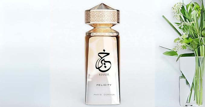 Paris Corner | Khair Felicity Perfume - 3.4 fl oz | Sparkling, Joyful Unisex Perfume with Champagne, Cassis, Rose, Vanilla, Musk | Sparkling, Joyful, Unisex