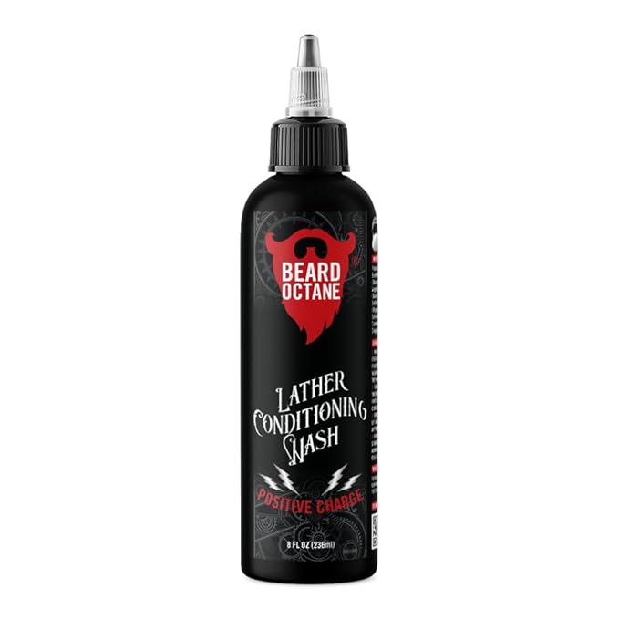 Beard Octane Beard Wash for Men – Positive Charge (Bright Citrus) – Gentle Daily Beard Shampoo with Shea Butter – Cleans Without Drying – 8oz