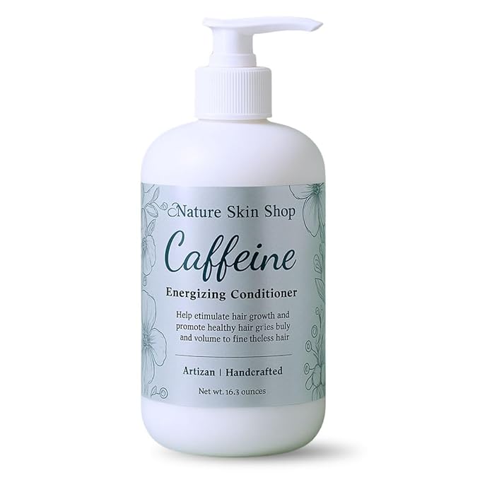 Nature Skin Shop Caffeine Energizing Conditioner (Salon Size, 16.5 Ounce), Treatment for Hair Growth and Thinning, Volume Boost for Fine & Flat Hair, Sulfate-Free