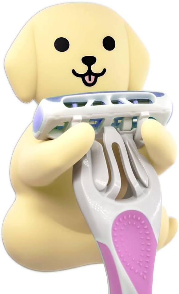Dog Shower Razor Holder, Cute Dog Bathroom Decor, Cute Animal Razor Holder Gifts for Men Women Husband Wife, Couple Gifts for Boyfriend Girlfriend, Women Razor Bathroom Storage Gifts