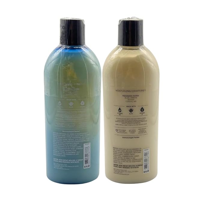 Bath and Body Works Men's Collection OCEAN 2 Piece Shower Gift Set with a Blue Bow - Shampoo and Conditioner - Full Size