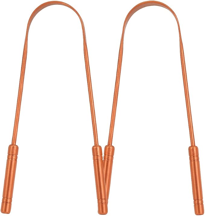ALADEAN Copper Tongue Cleaner with Case, Pack of 3, Tongue Scraper for Adults, Oral Care & Hygiene (2pc Pack)