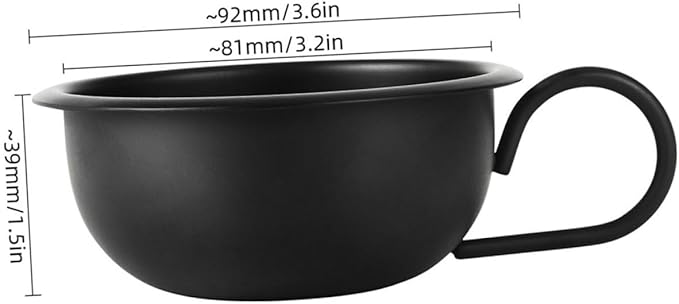 FRCOLOR 2pcs Men Shaving Bowl Metal Shaving Bowl for Soap Facial Cream for Home Barber Shop