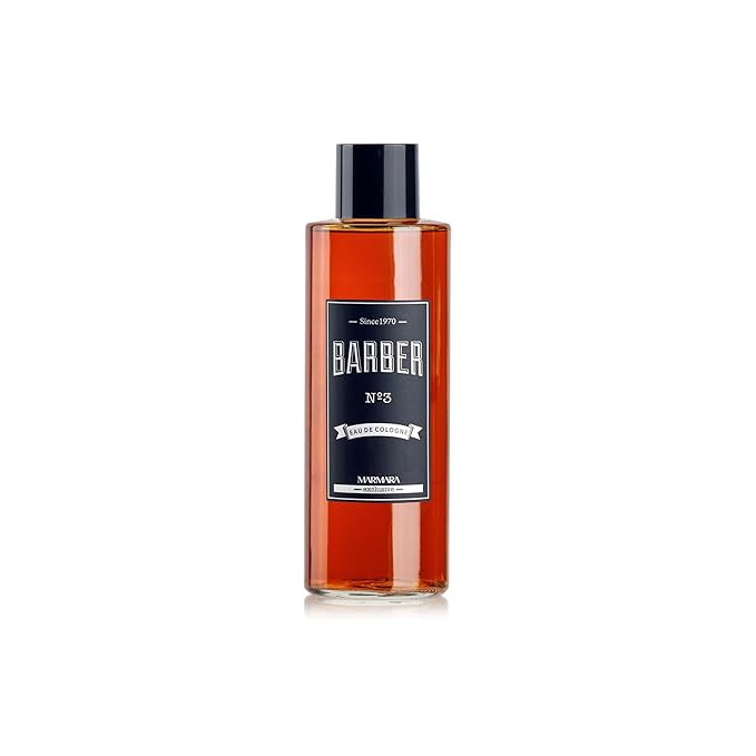 Marmara Barber Cologne - Best Choice of Modern Barbers and Traditional Shaving Fans Glass Bottle (500 ml, No3)